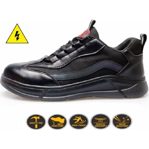 Light Breathable Work Safety Shoes Men Anti-smashing Electrician Insulation Protection Work Shoes Non-slip Sneakers Men Boots