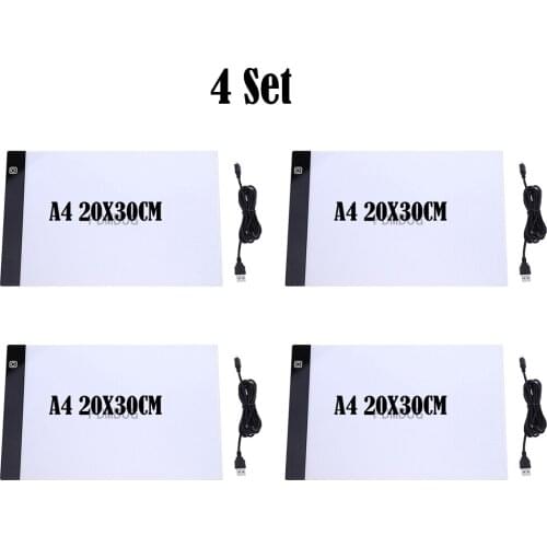 A4 Size 20X30 Three Level Dimmable Led Light Pad Drawing Board Pad Tracing Light Box Eye Protection Easier for Diamond Painting