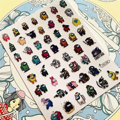 TSC-215 TSC-216 Cartoon Robot DIY 3D Back glue Nail Art Stickers Decals Sliders Nail ornament decoration