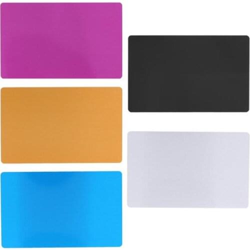 100Pcs Colorful Aluminum Alloy Blanks Business Cards Laser Mark Engraved Metal Smooth Business Visiting Name Cards 86x54x0.22MM