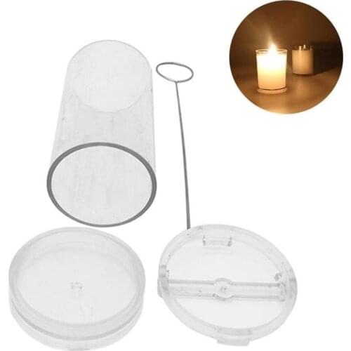 1 Set 4/6/8/10cm DIY Plastic Cylinder Pillar Candle Handmade Craft Making Mold Mould Tool Set candle Model Handcraft Crafts
