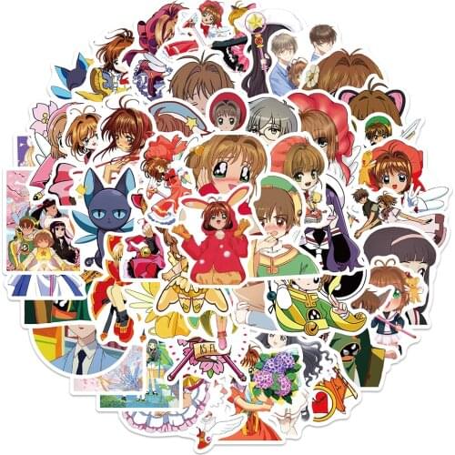 10/30/50pcs Anime Card Captor Sakura Stickers Waterpoof Decals Laptop Luggage Phone Wall Car Cartoon Sticker Graffiti Kids Toys