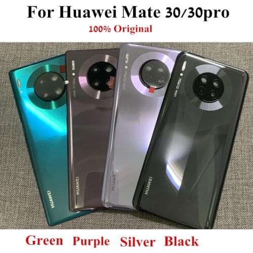100% Original battery cover For Huawei Mate 30 Mate30 pro LIO-AN00 TAS-AN00 Back Housing door Cover Rear case With camera lens