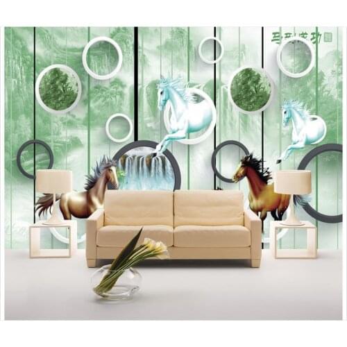 3D wallpaper for walls 3 d custom 3d murals wallpaper Ink painting three-dimensional circle background wall living room decor