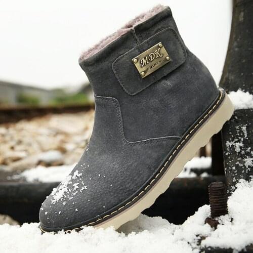 Snow Boots Mens Winter Cotton Boots Keep Warm and Velvet Thick High-top Cotton Shoes Mens Winter Mens Boots Mens Shoes
