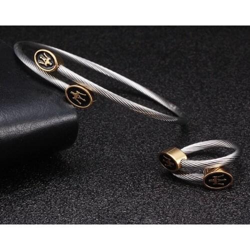 2 Pcs Stainless Steel Cuff Sporty Bracelets For Wedding Party Jewelry Brand Men Women Chain Link Charm Bracelets pulsera