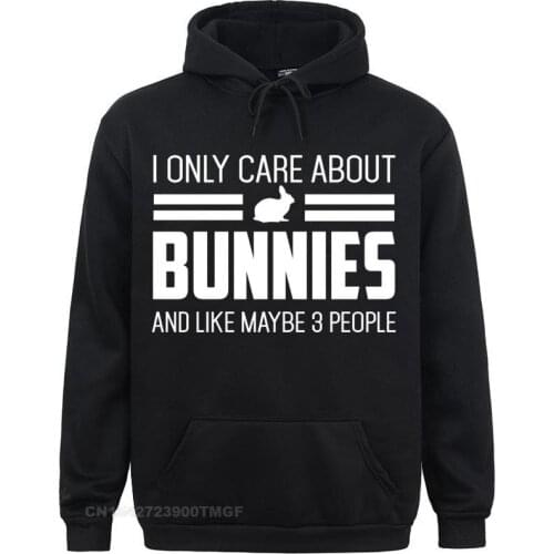 Group Hoodies Haikyuu Wholesale Hoods Mens Sweatshirts I Only Care About Bunnies Funny Pet Bunnies Oversized Hoodie W