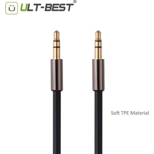 ULT-Best Premium Version 3.5mm Jack AUX Cable Audio Stereo Male to Male Car Cables for Headphones MP3 MP4 iPhone 6 6S 1M 2M