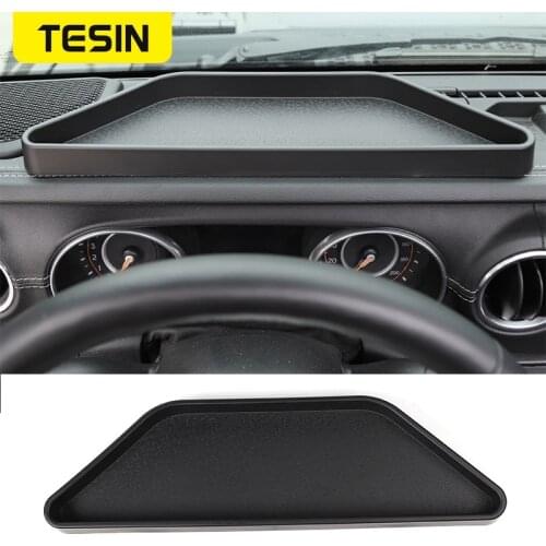 TESIN Stowing Tidying For Jeep Wrangler JL 2018+ ABS Car Control Dashboard Storage Box For For Jeep Wrangler JL Accessories