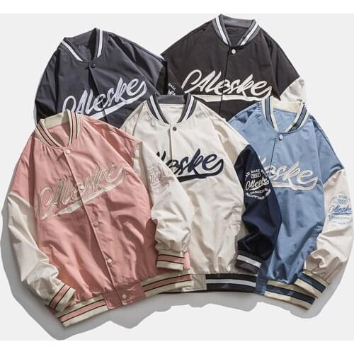 Jacket 2021 Spring and Autumn Japanese Baseball Uniform Men Trend Korean Version Young Men Loose American Retro Bomber Jacket