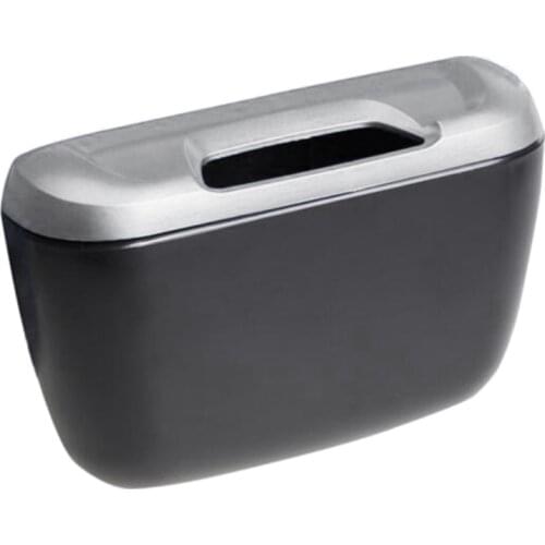 R3MD Mini ABS Car Trash Bin Automotive Dustbin Garbage Organizer Portable Home Office Waste Storage Case Bin