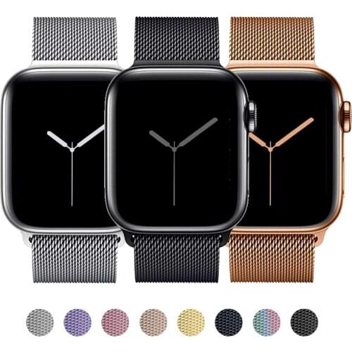 Magnetic Loop Strap For Apple watch Band 44mm 40mm 38mm 42mm 44 mm Metal smartwatch watchband bracelet iWatch 3 4 5 6 se band