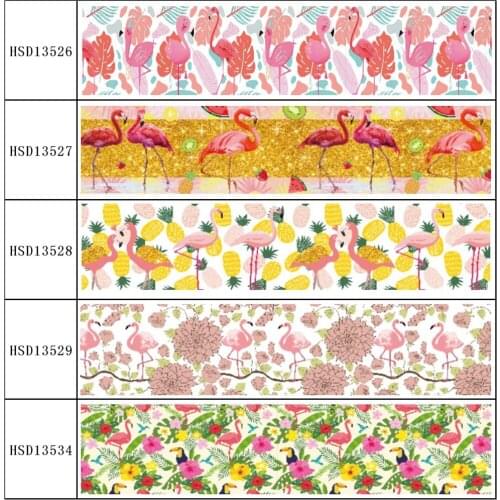 HuangTao 22MM 25MM 38MM 50MM 75mm Printed Pattern on Grosgrain Ribbon for diy ribbon
