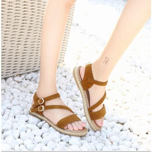 Sandals 2021 Summer Hollow Out Soft Female Sandals Fashion PU Leather Flatform Women Shoes zapatos de mujer
