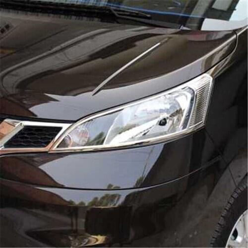 High quality ABS Chrome Front headlight Lamp Cover trim Rear headlight Lamp Cover trim for Nissan NV200 2010-2016 Car styling