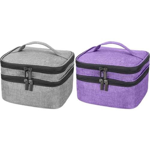 2021NEW Essential Oil Storage Bag Double Layer Large Capacity Portable Nail Polish Storage Bag Storage Box Handbag Organizer