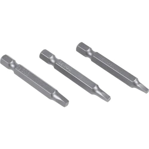 3Pcs 50Mm 1/4 Inch Hex Square Bits Square Head Screwdriver Bits S2 Alloy Steel Magnetic Screwdriver Bits Set Hand Tools