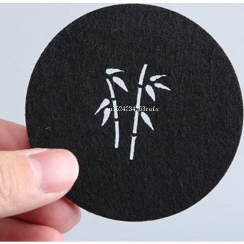 300 pcs Felt Coaster Round Cup Mats Cartoon Pad fabric Cup Mug Mat Coffee Tea Holder Table Decoration Home Decor