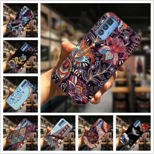 Painted Relief Case For Moto Edge 20 Pro Cover 3D Emboss Silicone Soft Fundas For Motorola Moto Edge 20 / Edge20 Lite Fusion TPU