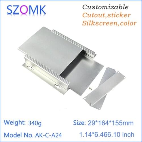 4 pcs, 29*164*155mm hot sales digital aluminum amplifier housing aluminum enclosure electrical switch box extrusion metal box