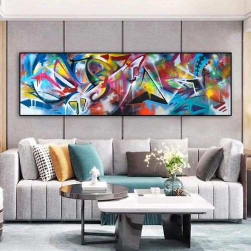 Abstract Canvas Prints Wall Art Painting Street Graffiti Posters and Prints Wall Picture for Living Room Cuadros Home Decoration