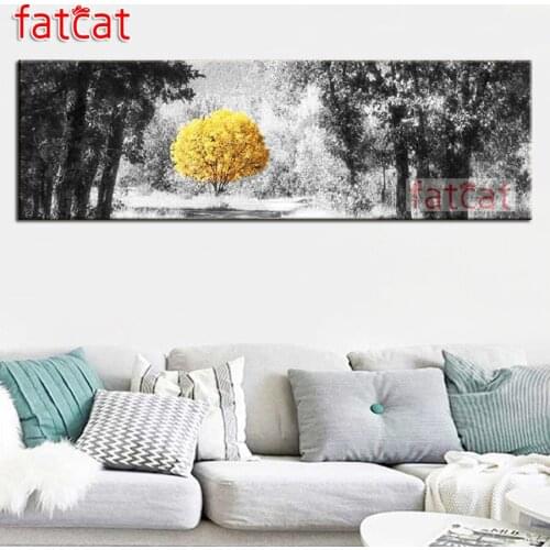 FATCAT Forest landscape 5D Diy Diamond Painting large Size Full Square Round Rhinestone Embroidery Sale Home Decoration AE1972