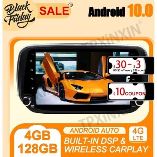 Carplay 4+128G Android 10.0 For Hyundai IX45 Sante Fe 2019 Carplay Multimedia Player Auto Radio Tape Recorder GPS Navi Head Unit