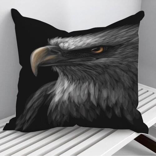 Bald Eagle Sketch Throw Pillows Cushion Cover On Sofa Home Decor 45*45cm 40*40cm Gift Pillowcase Cojines Dropshipping