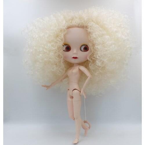 Free Shipping BJD joint RBL-772 DIY Nude Blyth doll birthday gift for girl 4 colour big eyes dolls with beautiful Hair cute toy