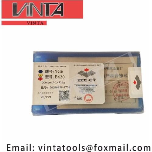 Free shipping high quality 30pcs/lots YG6 E420 cnc carbide welding inserts