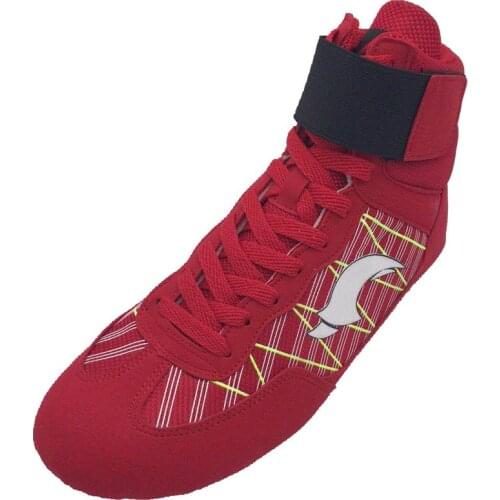 Unisex Boxing Training Boot Wrestling Shoes Rubber Outsole Breathable Wrestling Shoes Men Women Fighting High Top Sneakers