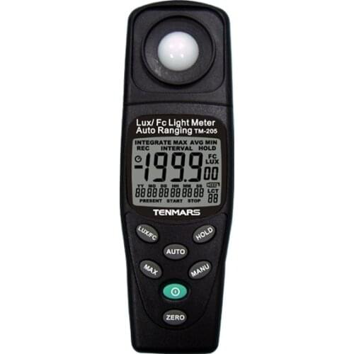 Tenmars TM-205 3 1/2 LCD Digital Lux Meter Iilluminometer High Precision Light
