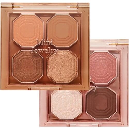 DIKALU Charming Eyeshadow Palette Bright Gemstone 4 Color Makeup Eyeshadow Pearly Matte Earth Eyeshadow Maquiagem Cosmetic