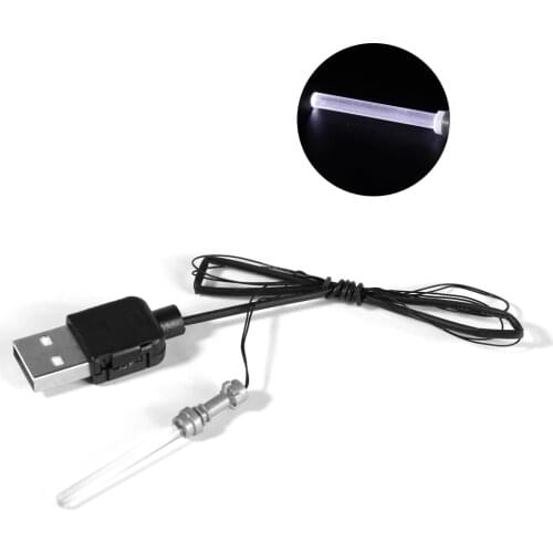 DIY LED Light Sword Powered By USB Port Light Saber for Trooper Figure Blocks Toys USB Light-Emitting DIY Light Accessories