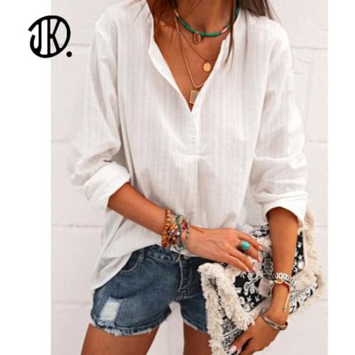 Simple Cotton Linen T Shirts Women Long Sleeve Casual V-neck Top Oversize Boho Style T-shirt Plus Size Fashion Spring Pullovers