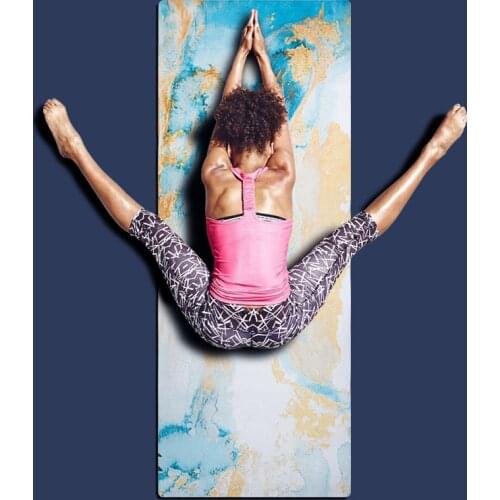 Hot Yoga Mat Large Printed Non Slip Suede Rubber Yoga Mats Exercise & Fitness Mat for All Types of Yoga Pilates & Floor Workouts