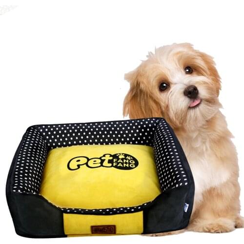Dog Bed Pet Nest Detachable Washable High-Quality Crystal Velvet PP Cotton Filling Anti-Bite Abrasion Resistan Stylish 2021 New