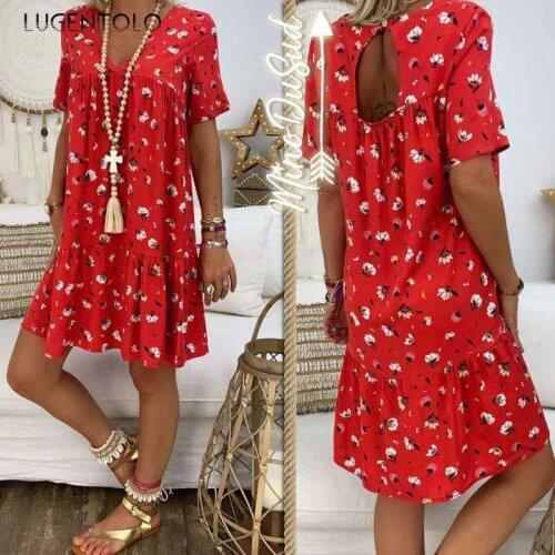 Летние платья с коротким рукавом Lugentolo China At AliExpress