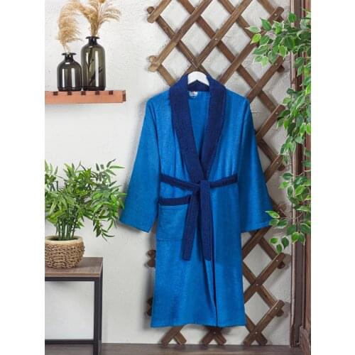 100% Cotton Long Thick Absorbent Terry Bath Robe Kimono Men LightWeight Waffle Towel Bathrobe Plus Sleepwear Men Dressing Gown