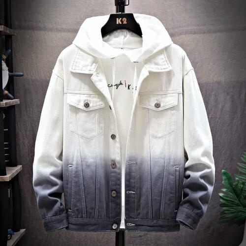 Men Denim Jacket Spring And Autumn Casual Style Patchwork Full Sleeve Coat