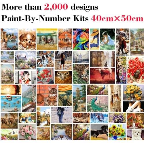 Mileelife Paintting By Numbers for Kids Adults DIY Beginner Oil Painting Kit Home Decoration