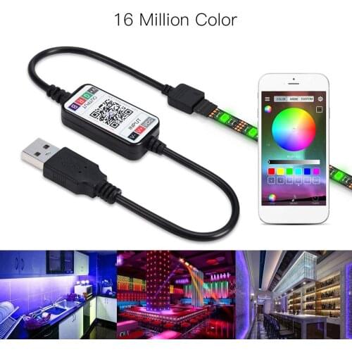 2019 New 50CM USB LED strip 5050 RGB 1M 2M 3M Bluetooth APP control Flexible Light TV Background Light RGB LED Tape