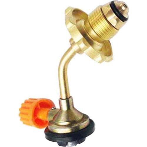 Outdoor Portable Camping Butane Gas Cylinder Fuel Tank Filler Connector Adapter Valve Safe Switching Inflatable Valve