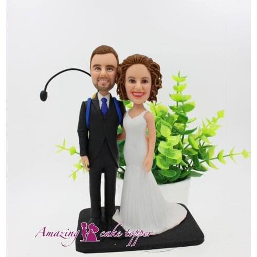 2019 AMAZING CAKE TOPPER Toys I love diving and love you more And Groom Gifts Ideas Customized Figurine Valentines Day