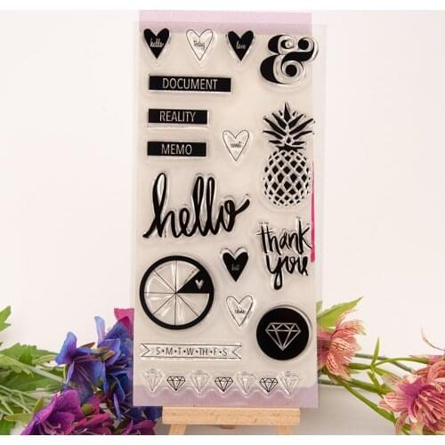 Clear Stamp Hobby Scrapbooking Hand Writing Style Words Rubber Stamps DIY Tool T2247