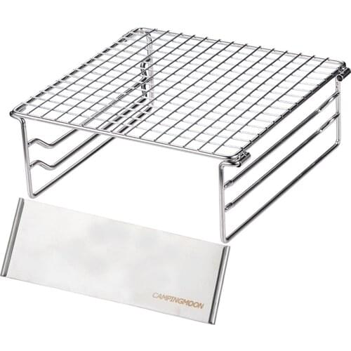 Outdoor Folding Campfire Grill Stainless Steel Grill Rack Mini Pocket BBQ Grill For Home Camping Hiking Use Barbecue Accessories