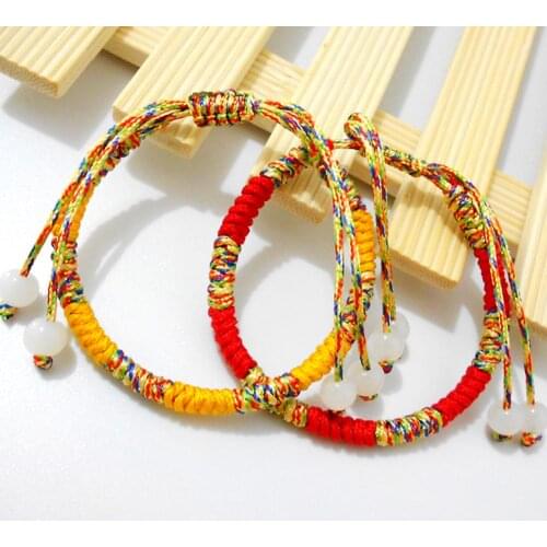 Bohemian Brazil Cheap Colorful Rainbow Handmade Weave Woven Braided Rope Thin String Strand Friendship Bracelet
