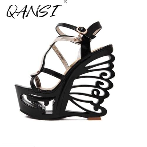 Party Retro Platform Sandals Women Fashion Butterfly Alien High Heel Womens Sandals Peep Toe Wedge Designer Sandals Mules Women