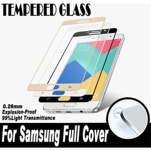 2.5D 0.26mm 9H hardness glass film For Samsung Galaxy A3 A5 A7 2016 Glass Tempered Full Cover Case Screen Protector A310 510 710