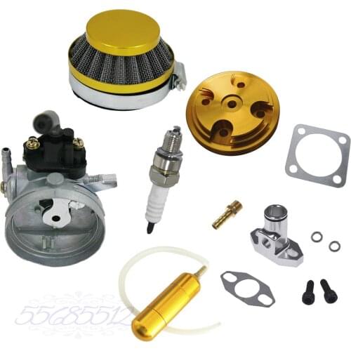 Yellow CNC Cylinder Head Cover Carburetor Fit 80cc Motorized Bicycle Engine